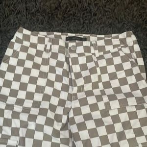 Checkered Baggy Cargo Pants